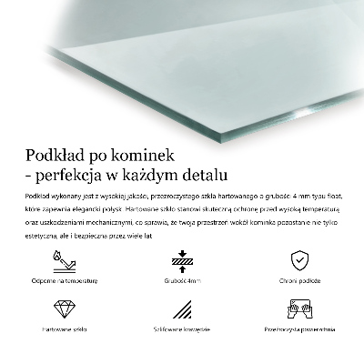 Szkło przed kominek sześciokątne transparentne