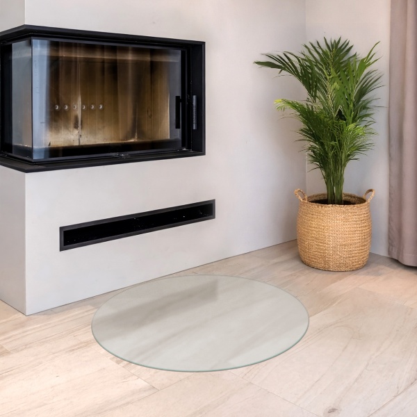 Ronde kachel vloerplaat Optisch melkglas effect