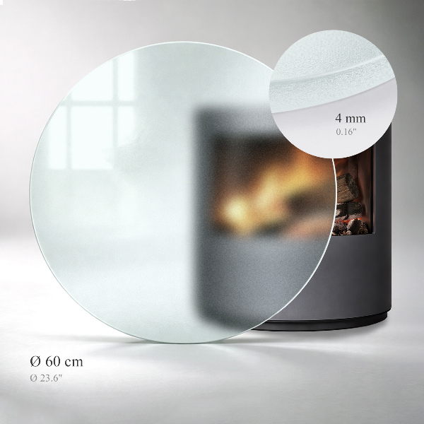 Ronde kachel vloerplaat Ronde kachel vloerplaat met optisch melkglas-effect