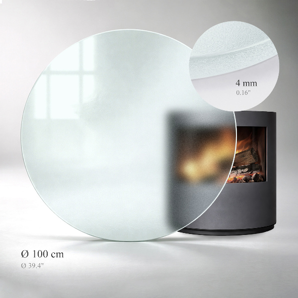 Ronde kachel vloerplaat Ronde kachel vloerplaat met optisch melkglas-effect