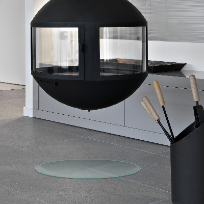 Ronde kachel vloerplaat Ronde kachel vloerplaat met optisch melkglas-effect