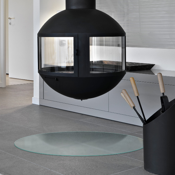 Ronde kachel vloerplaat Ronde kachel vloerplaat met optisch melkglas-effect