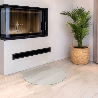 Ronde kachel vloerplaat Optisch melkglas effect