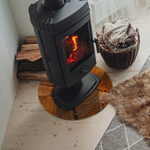 Vloerplaat voor kachel Houtnerf in dwarsdoorsnede