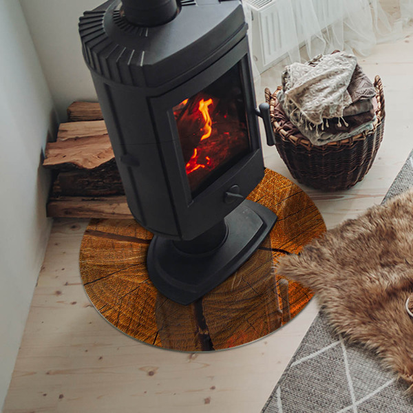 Vloerplaat voor kachel Houtnerf in dwarsdoorsnede