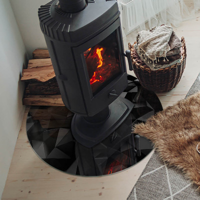 Plaat onder houtkachel Driedimensionale geometrie