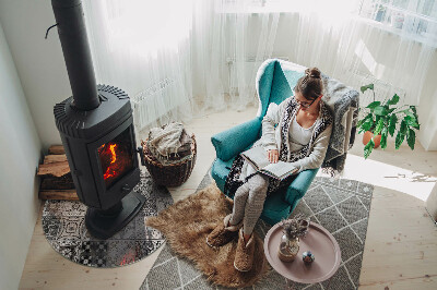 Plaat onder houtkachel Decoratieve tegelpatronen