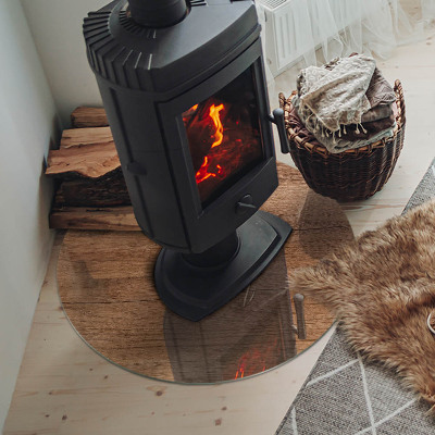 Onderplaat kachel Natuurlijk houtpatroon