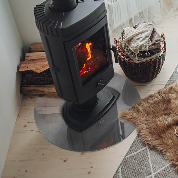 Vloerplaat voor kachel Betonstructuur met effect