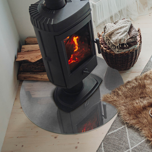 Vloerplaat voor kachel Betonstructuur met effect