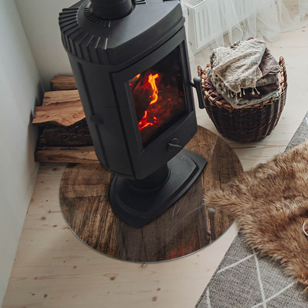 Plaat onder houtkachel Natuurlijk houtpatroon