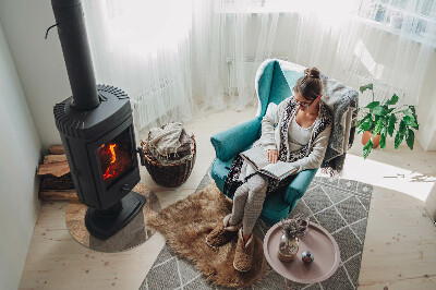 Onderplaat kachel Natuurlijke steenstructuur