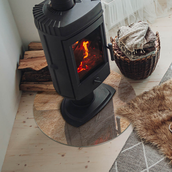 Szkło pod kominek Tekstura naturalnego kamienia