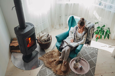 Onderplaat kachel Ruwe betontextuur