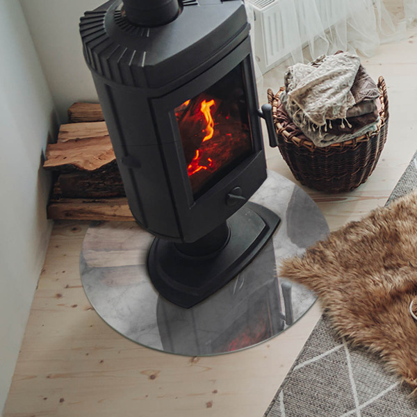 Szkło pod kominek Wzór marmurowej struktury