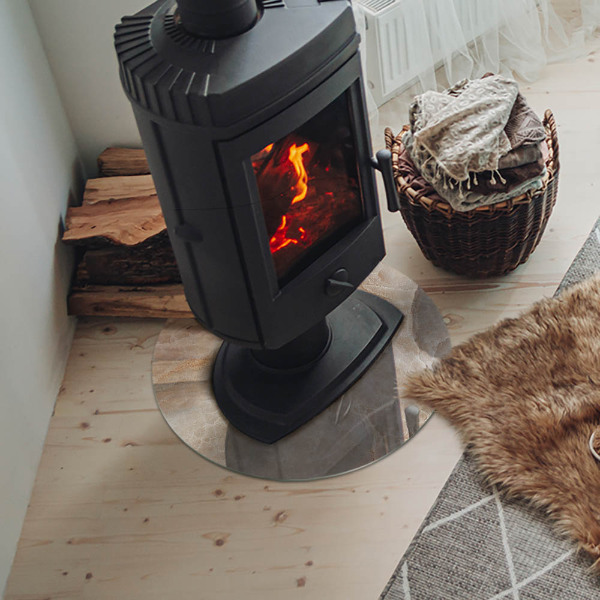 Onderplaat kachel Natuursteenpatroon