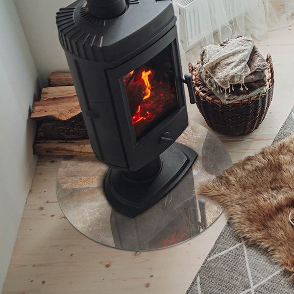 Onderplaat kachel Natuursteenpatroon