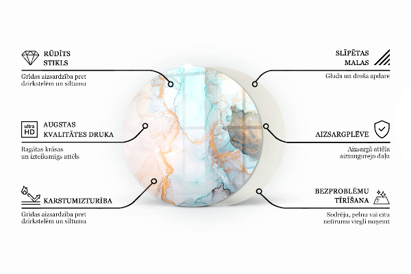 Vloerplaat voor kachel Marmerpatroon met aderen