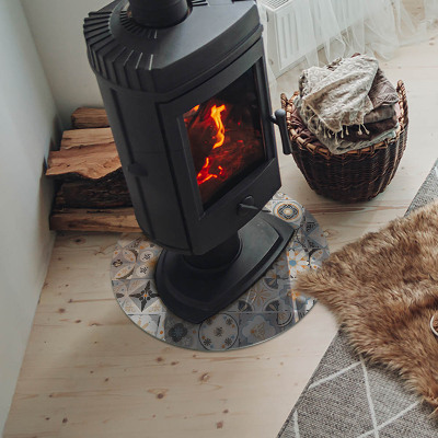 Podkładka pod kominek Wzory mozaikowe w kafelkach