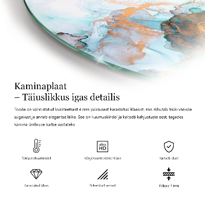 Onderplaat kachel Decoratief mozaïekpatroon