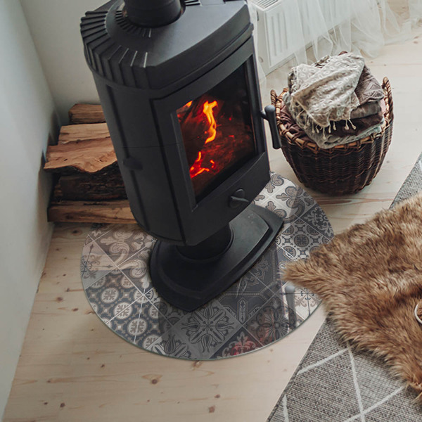 Onderplaat kachel Decoratief mozaïekpatroon