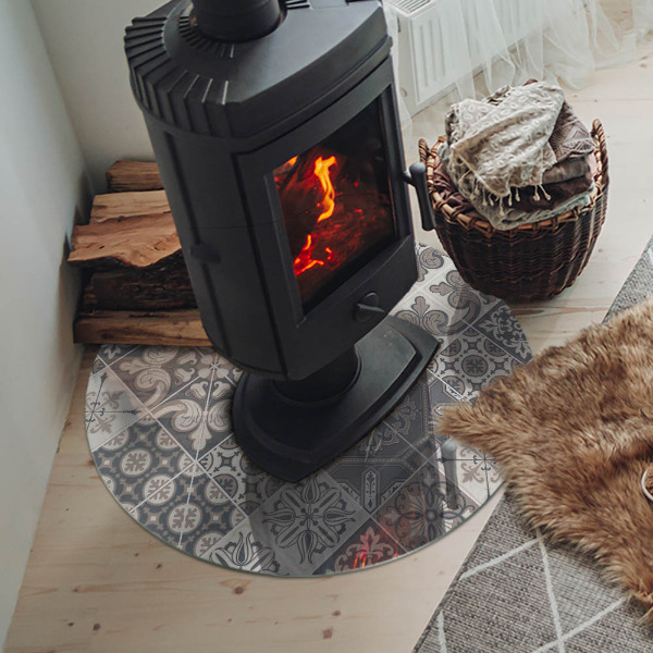 Szkło pod kominek Wzór mozaiki dekoracyjnej