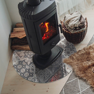 Onderplaat kachel Decoratief mozaïekpatroon