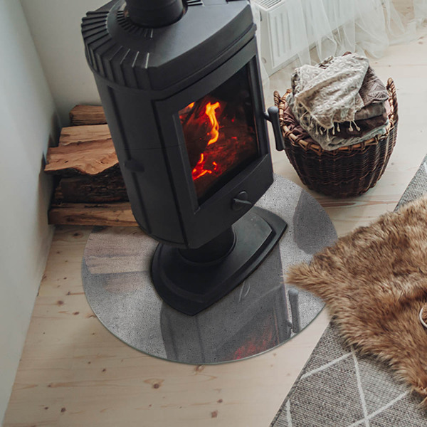 Szyba pod kominek Tekstura surowego betonu