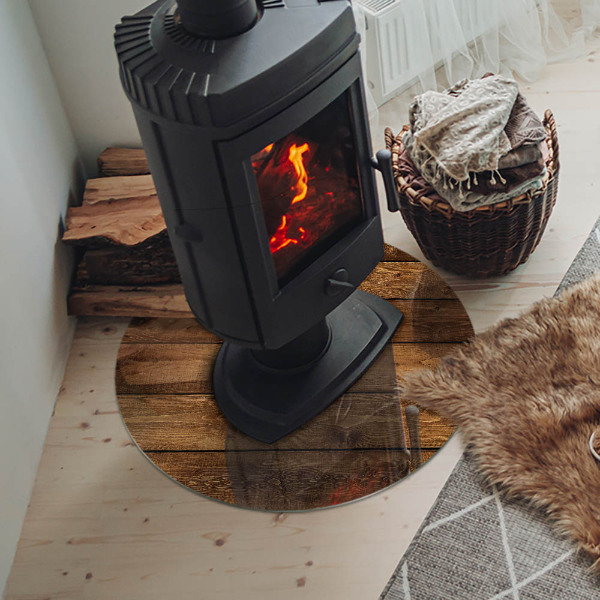 Plaat onder houtkachel Houten plank met nerf