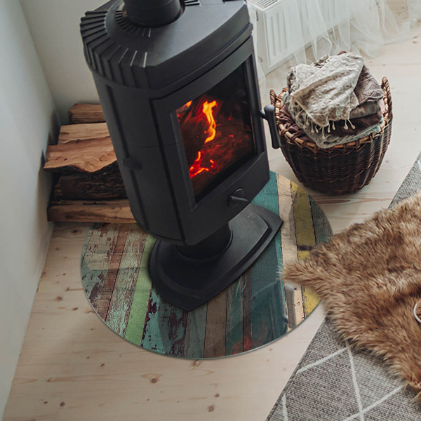 Vloerplaat voor kachel Planken in verschillende tinten