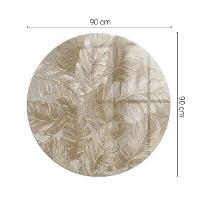 Vloerplaat voor kachel Bladeren in subtiele patronen