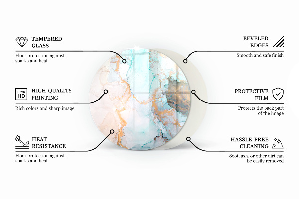 Podkładka pod kominek Tekstura kamiennej powierzchni