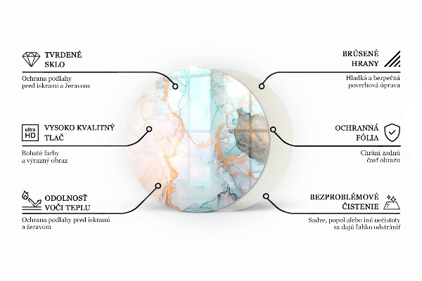 Onderplaat kachel Geometrie met hout