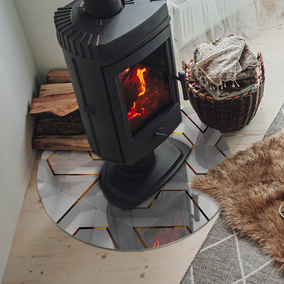 Szyba pod kominek Geometryczny wzór 3D