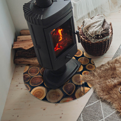 Onderplaat kachel Doos met uitgezaagd hout