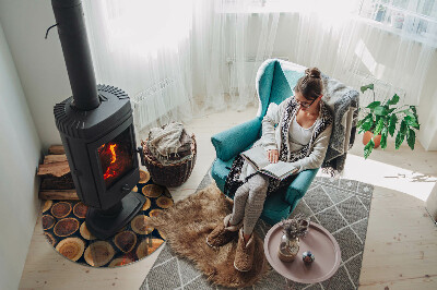 Szkło pod kominek Skrzynka z drewnem ściętym