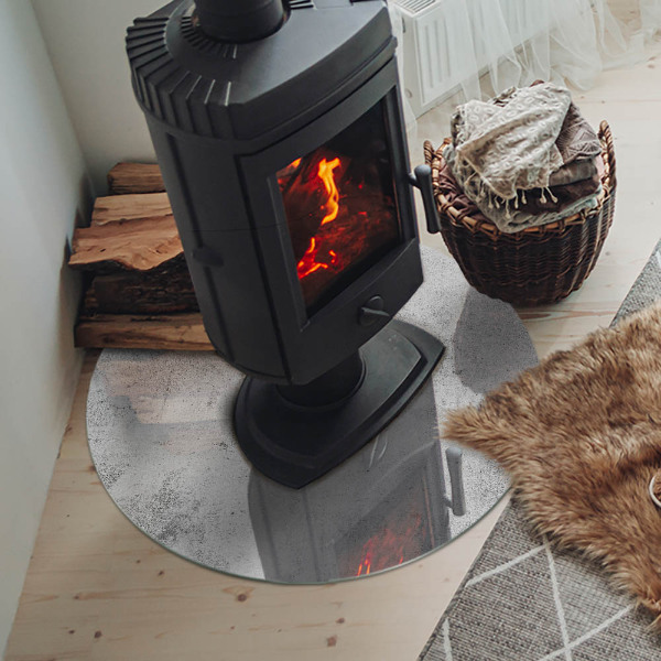 Onderplaat kachel Ruwe betontextuur