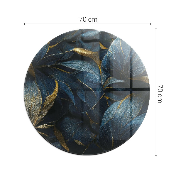 Vloerplaat voor kachel Elegante bladeren met een bijzondere textuur.