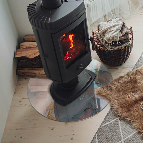 Plaat onder houtkachel Abstract vloeistofpatroon