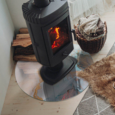 Plaat onder houtkachel Abstract vloeistofpatroon