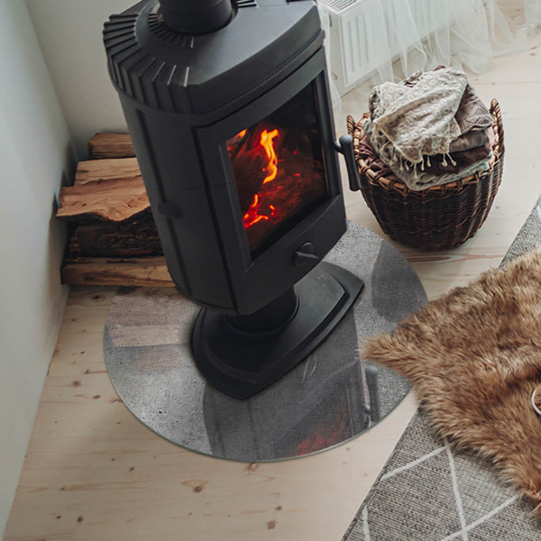 Szyba pod kominek Tekstura surowego betonu