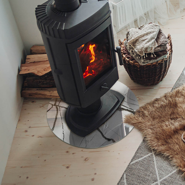 Szkło pod kominek Wzór marmurowych żył