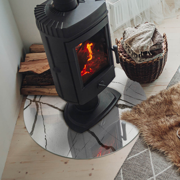 Szkło pod kominek Wzór marmurowych żył