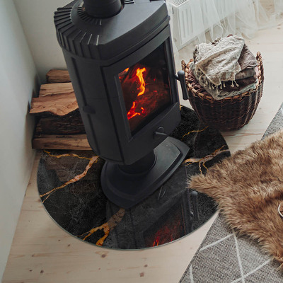 Plaat onder houtkachel Elegant marmer met aderen