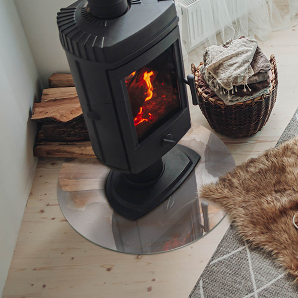 Onderplaat kachel Natuursteenpatroon