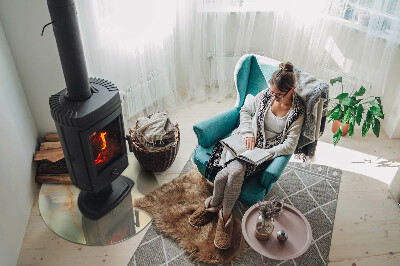 Szyba pod kominek Abstrakcyjny wzór marmuru