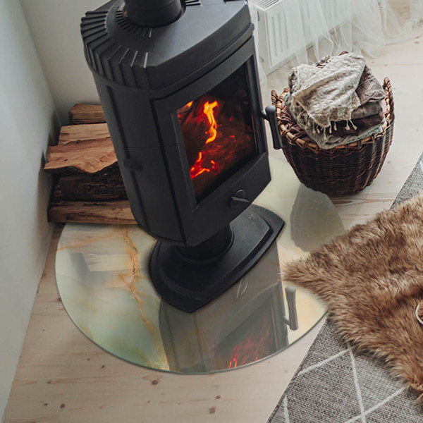 Szyba pod kominek Abstrakcyjny wzór marmuru