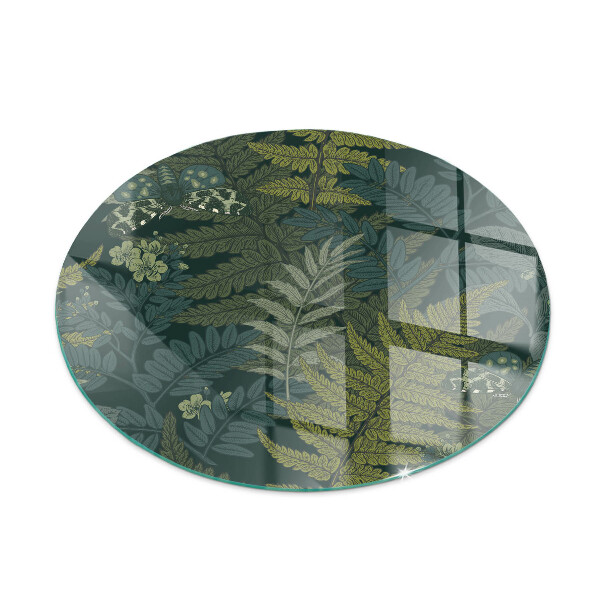 Szkło pod kominek Motywy roślinne z motylami