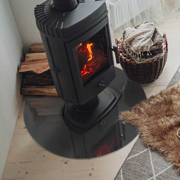 Szyba pod kominek Kolor Szaro-brązowy