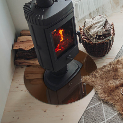 Plaat onder houtkachel Kleur bruin